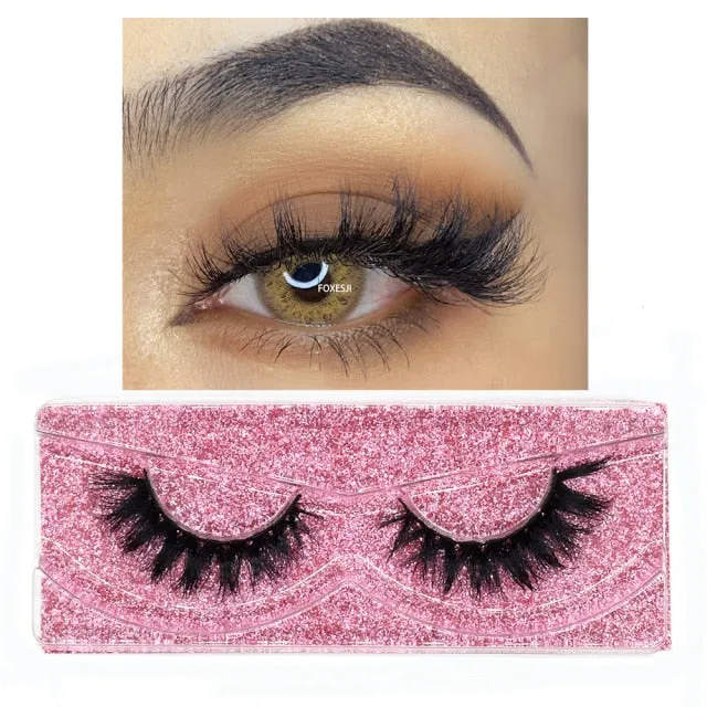 VenusFox eye Makeup Mink Lashes False Eyelashes 3D Volume Natural long Fluffy Reusable Soft Full Eyelash Extension Eye Mink Eyelashes