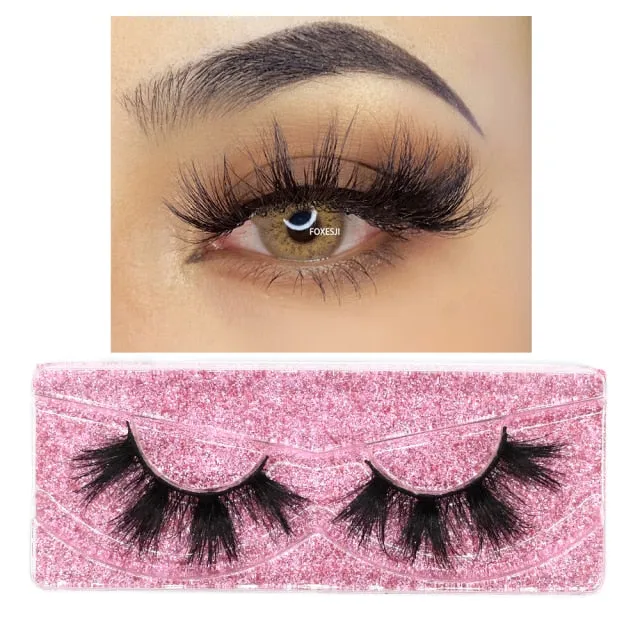 VenusFox eye Makeup Mink Lashes False Eyelashes 3D Volume Natural long Fluffy Reusable Soft Full Eyelash Extension Eye Mink Eyelashes