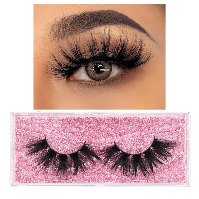 VenusFox eye Makeup Mink Lashes False Eyelashes 3D Volume Natural long Fluffy Reusable Soft Full Eyelash Extension Eye Mink Eyelashes