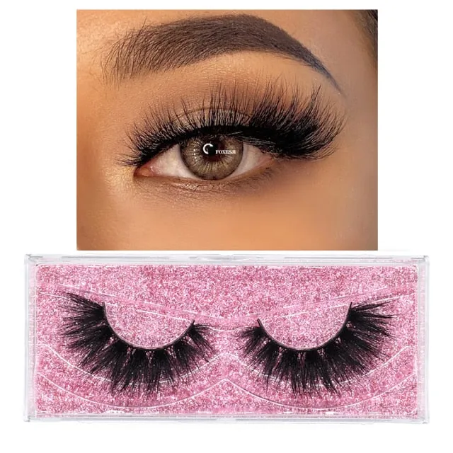 VenusFox eye Makeup Mink Lashes False Eyelashes 3D Volume Natural long Fluffy Reusable Soft Full Eyelash Extension Eye Mink Eyelashes