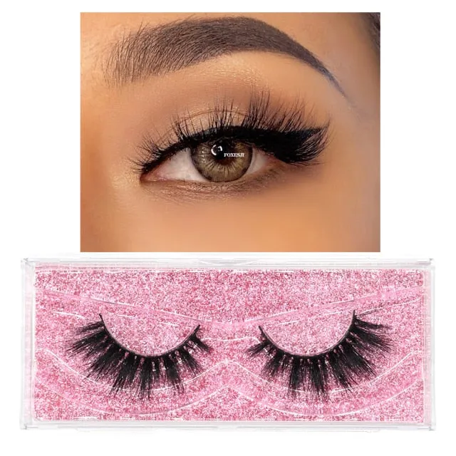 VenusFox eye Makeup Mink Lashes False Eyelashes 3D Volume Natural long Fluffy Reusable Soft Full Eyelash Extension Eye Mink Eyelashes