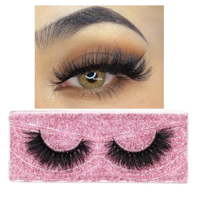 VenusFox eye Makeup Mink Lashes False Eyelashes 3D Volume Natural long Fluffy Reusable Soft Full Eyelash Extension Eye Mink Eyelashes