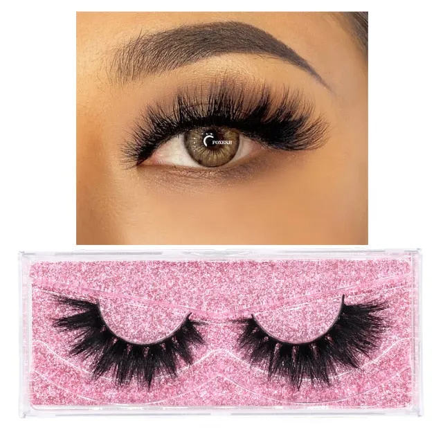 VenusFox eye Makeup Mink Lashes False Eyelashes 3D Volume Natural long Fluffy Reusable Soft Full Eyelash Extension Eye Mink Eyelashes