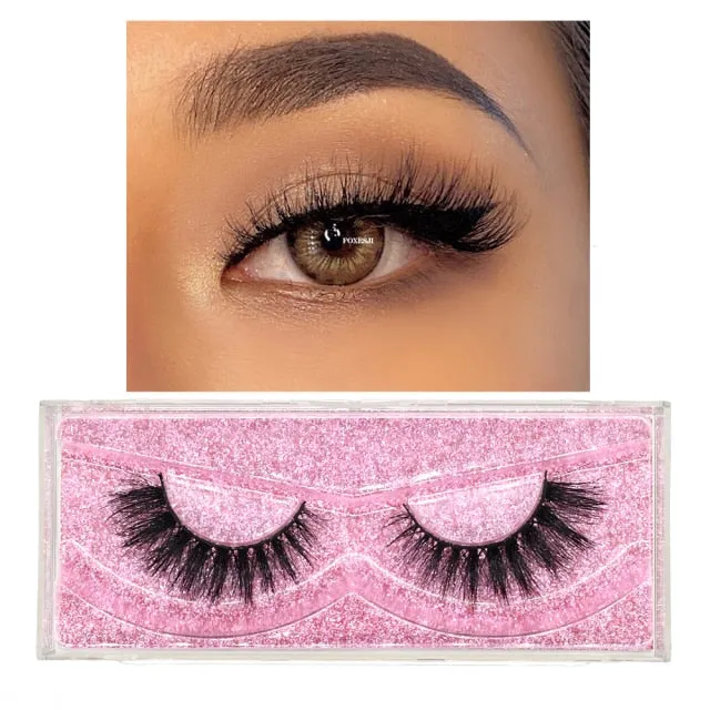 VenusFox eye Makeup Mink Lashes False Eyelashes 3D Volume Natural long Fluffy Reusable Soft Full Eyelash Extension Eye Mink Eyelashes