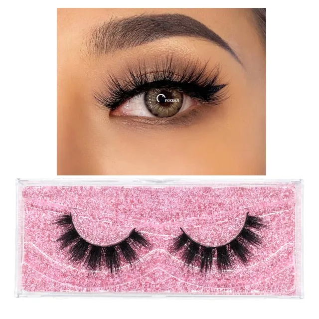 VenusFox eye Makeup Mink Lashes False Eyelashes 3D Volume Natural long Fluffy Reusable Soft Full Eyelash Extension Eye Mink Eyelashes