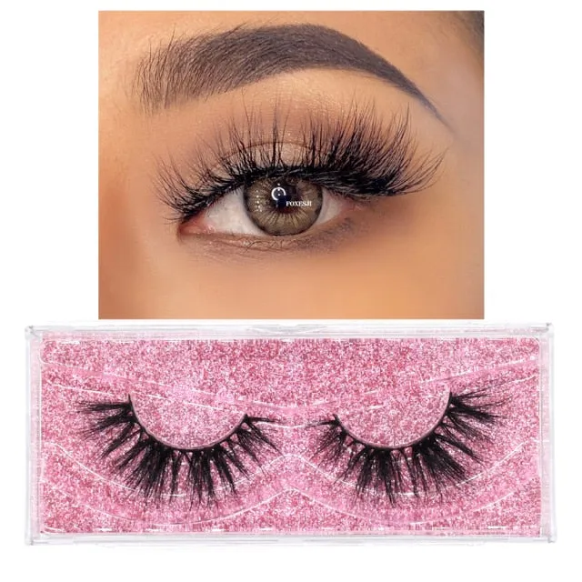 VenusFox eye Makeup Mink Lashes False Eyelashes 3D Volume Natural long Fluffy Reusable Soft Full Eyelash Extension Eye Mink Eyelashes